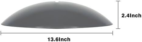 13" Bird Feeder Rain Guard, Hummingbird Feeder Shade Dome Cover, Hanging Squirrel Baffle for Bird Feeder Pole (Grey), 2 Pack