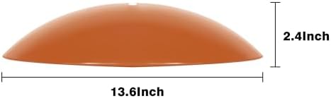 13" Hummingbird Feeder Shade Cover,Bird Feeders Dome Rain Cover,Squirrel Baffle for Shepherd's Hook Outdoors (Orange), 1 Pack