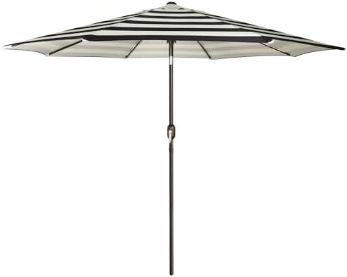 Blissun 9' Outdoor Patio Umbrella, Outdoor Table Umbrella, Yard Umbrella, Market Umbrella with 8 Sturdy Ribs, Push Button Tilt and Crank
