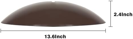 13" Bird Feeder Dome, Hummingbird Feeder Rain Guard, Bird Feeder Cover,Squirrel Baffle for Bird Feeder Pole, (Brown),2 Pack