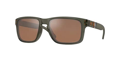 Oakley OO9102 Holbrook 9102G6 55MM Matte Olive Ink/Prizm Tungsten Square Sunglasses for Men + BUNDLE Accessory Leash Kit + BUNDLE with Designer iWear Eyewear Kit