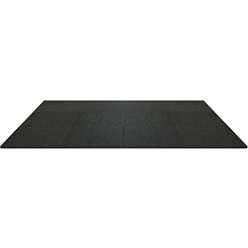 VEVOR 6PCS 0.56 inch Thick Gym Floor Mats, 24" x 24" EVA Foam & Rubber Top Interlocking Workout Floor Mats with 24 sq.ft Coverage, Waterproof Exercise Puzzle Flooring for Gym, Home, Garage, Basement