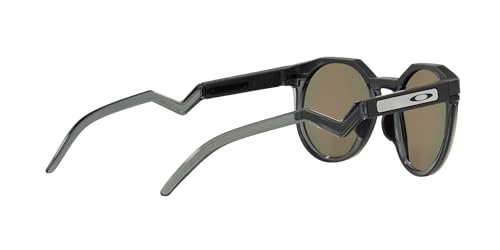 Oakley Men's OO9242 HSTN Round Sunglasses, Matte Carbon/Prizm Ruby, 52 mm