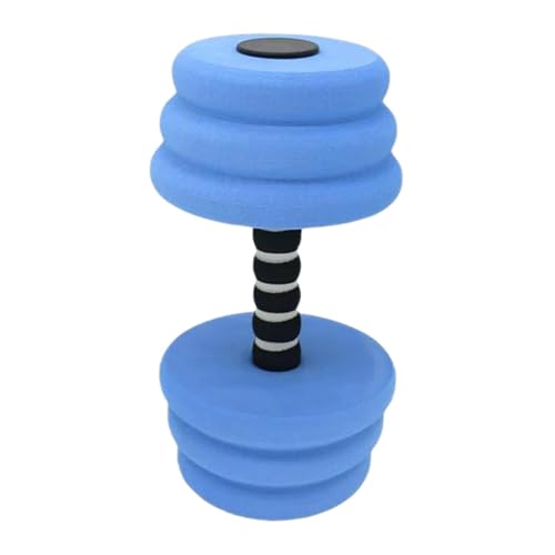 Aosekaa Aquatic Dumbbells Water Weight Workout Equipment Swimming Barbell EVA Water Aerobics Dumbbells for Men Adults Swimming Pool, Blue