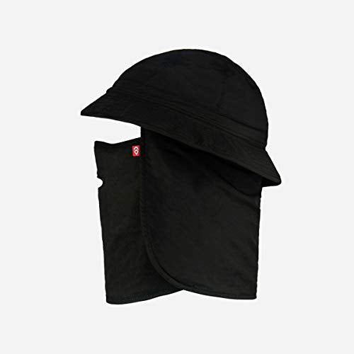 Airhole Tech Hat Bucket 3 Layer Balaclavas Headwear, Black, Medium/Large