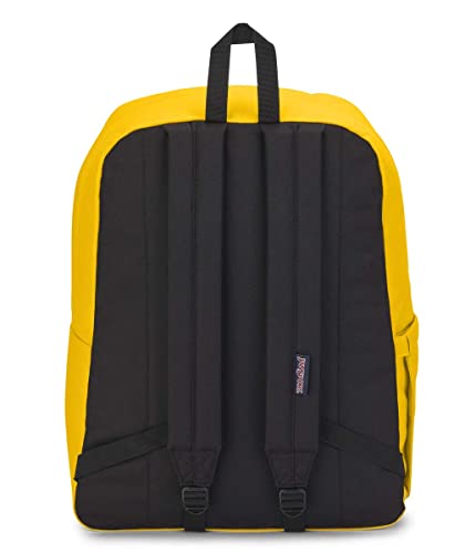 JanSport SuperBreak Backpack - Class, Travel, or Work Bag with Water Bottle Pocket - Lemon