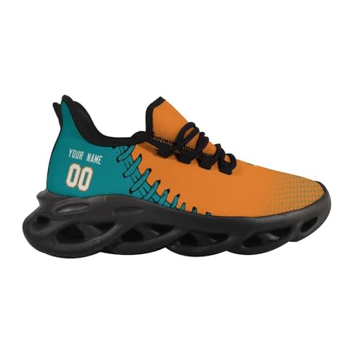 Custom Men's Sneakers Football Personalized Breathable Fan Gift Name & Number Athletic Gym Slip-on Shoes