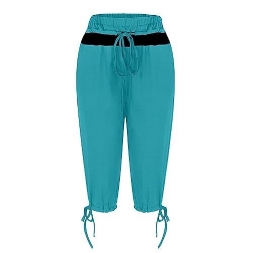 APIVOE Capri Sweatpants for Women Casual Lightweight Capri Joggers Plus Size Drawstring Capri Pants Summer Workout Capris