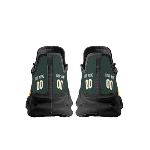 Custom Men's Sneakers Football Personalized Breathable Fan Gift Name & Number Athletic Gym Slip-on Shoes