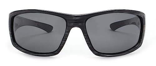 Fishoholic Polarized Fishing Sunglasses (8 Color Options) - Free Hard Case & Pouch - UV400 - Great Fishing Gift for Dad Son (ICE-BLU)