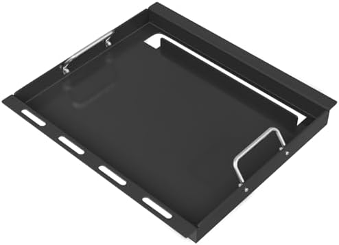 Full Size Griddle Inserts for Weber Spirit 200 Series Gas Grills, 7637 Flat Top Grill Griddle with Handles Replacement Part for Weber GS4 Spirit I & II S-210 E-210 E-220, Carbon steel, Black