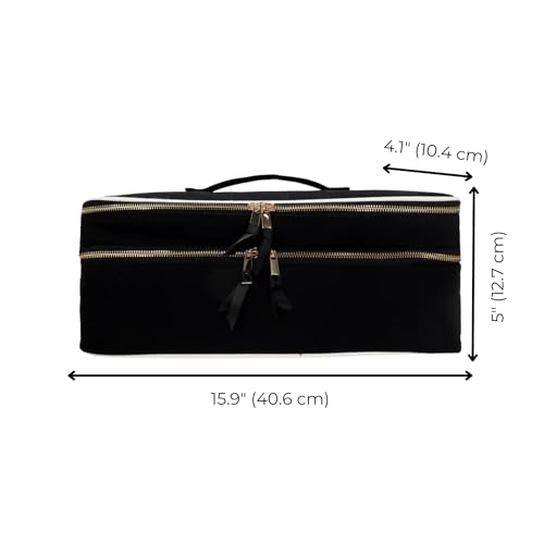 Bag-all Hair Tools Travel Bag | Curling Iron Travel Case Heat Resistant | Traveling Case for Grooming Supplies | Hair Straightener Pouch for Hot Tools for Women | Black