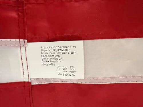 American Flag 3X5 FT Pole Sleeve Banner Style Embroidered Stars, Sewn Stripes, Heavy Duty Durable Polyester USA US Flag Outdoor Indoor Flags (Pole NOT Included)