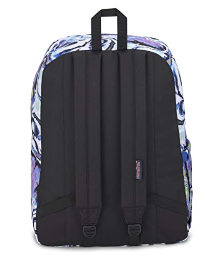 JanSport SuperBreak Backpack - Class, Travel, or Work Bookbag with Water Bottle Pocket - Marble Mood Blue Iolite