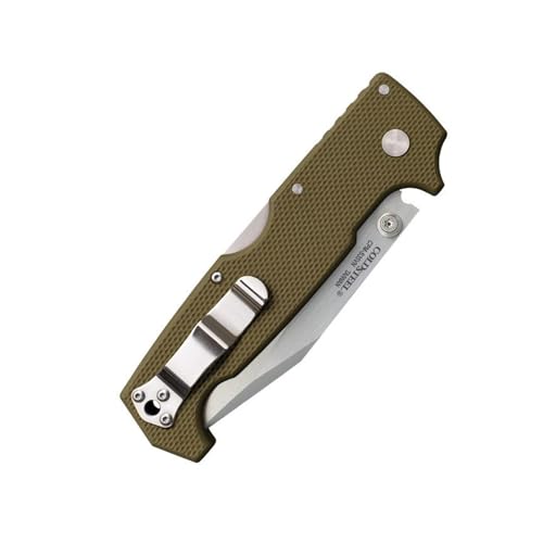 Cold Steel SR1 S35VN Steel 4" Clip Point Blade G-10 Handle Folding Knife with Tri-Ad Locking Mechanism and Pocket/Belt Clip