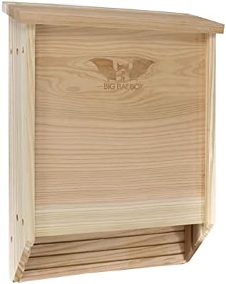 BIGBATBOX Wooden Outdoor Bat House Kit - Clean Your Backyard from Mosquitoes - Proven Design Guaranteed to Attract Bats