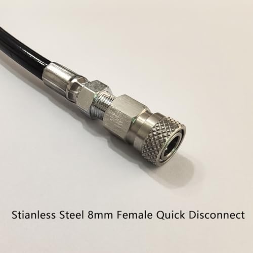 Aopkeo 37inches Fill Whip 8mm Male Female Quick Disconnect 4500psi Charging Extension Hose Stainless Steel End for Paintball PCP Airsoft Diving (Double Female End)