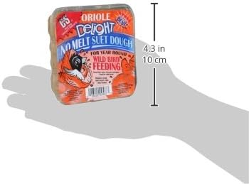 C&S Oriole Delight No Melt Suet Dough 11.75 Ounces, 12 Pack