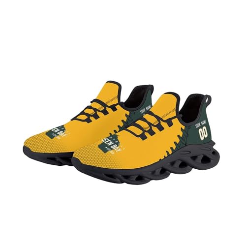 Custom Men's Sneakers Football Personalized Breathable Fan Gift Name & Number Athletic Gym Slip-on Shoes
