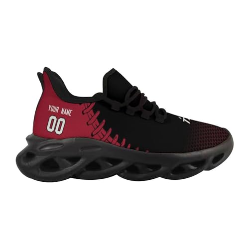 Custom Men's Sneakers Football Personalized Breathable Fan Gift Name & Number Athletic Gym Slip-on Shoes