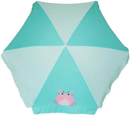 AMMSUN 5ft Seaside Beach Umbrella for Sand and Water Table - Kids Durable Umbrellas for children Beach Camping Garden Outdoor Play Shade