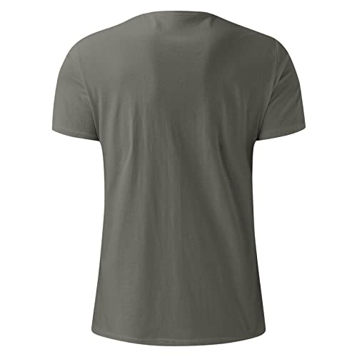 Ymosrh Mens Shirts Graphic Tees, American Flag Print Patriotic Shirt 4th of July Short Sleeve Independence Day Tshirt (L, Dark Gray)