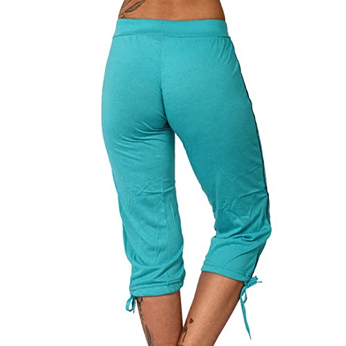 APIVOE Capri Sweatpants for Women Casual Lightweight Capri Joggers Plus Size Drawstring Capri Pants Summer Workout Capris