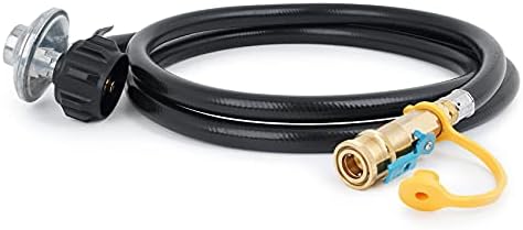 Stanbroil 6 Feet Propane Regulator Hose - 1/4" Female Quick Connect x Acme Nut for Olympian 5100 5500 RV Grill and Low Pressure LP Gas Grill, Heater