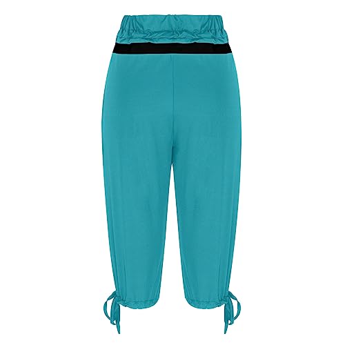 APIVOE Capri Sweatpants for Women Casual Lightweight Capri Joggers Plus Size Drawstring Capri Pants Summer Workout Capris