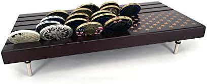 American Flag 6 Rows Challenge Coin Display Holder Military Coin Stand (Large)