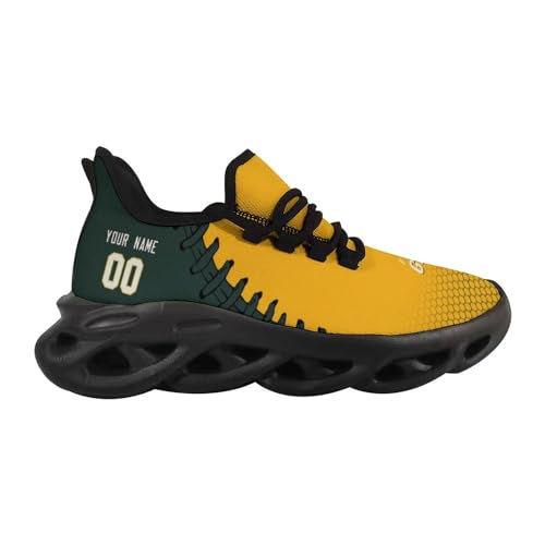 Custom Men's Sneakers Football Personalized Breathable Fan Gift Name & Number Athletic Gym Slip-on Shoes