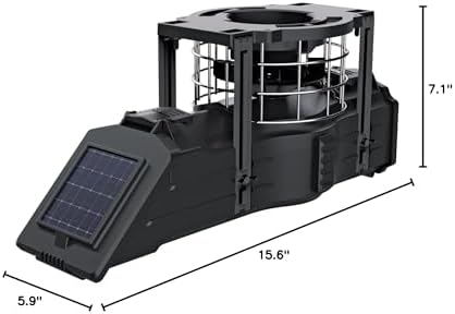 American Hunter Sunslinger Digital Weather Resistant Hunting Deer Game Feeder Kit with Integrated Solar Panel (6v Spring Top Battery Sold Separately) |Metal Spin Plate | Easy Setup