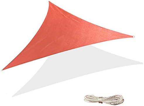 BACKYARD EXPRESSIONS PATIO · HOME · GARDEN | 10'x10'x10' Triangle Sun Shade Sail | UV Blocking Weather Resistant Sun Canopy | Backyard, Deck, Patio, Events (Terra Cotta)