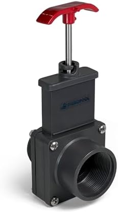 FibroPool Above Ground Pool Gate Valve - 1 1/2 inch - Dual Threaded Shut Off Slice Adapter for Swimming Pools
