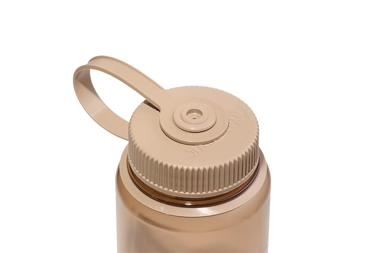 Nalgene Sustain Tritan BPA-Free Water Bottle Made with Material Derived from 50% Plastic Waste, 16 OZ, Wide Mouth, Mocha
