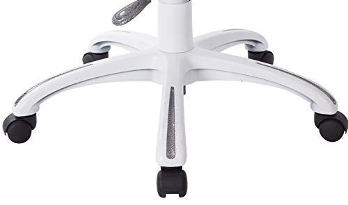 Office Star Ventilated Manager's Office Desk Chair with Breathable Mesh Seat and Back, White Base, White