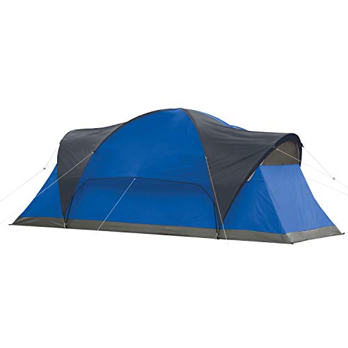Coleman Montana 8-Person Family Tent with Rainfly, Weatherproof Family Tent Sets Up in 15 Mins, Fits Multiple Airbeds