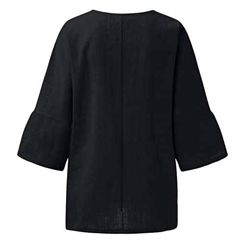 APIVOE My Orders Lightning Deals of Today Prime 3/4 sleeve Shirts for Women Spring Outfits for Women 2024 Plus Size Clothes for Women Spring Tops for Women 2024 Vacation Outfits for Women