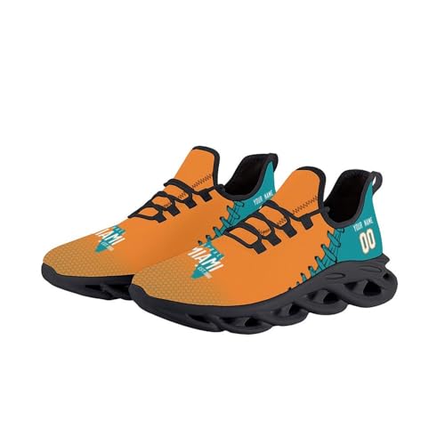 Custom Men's Sneakers Football Personalized Breathable Fan Gift Name & Number Athletic Gym Slip-on Shoes