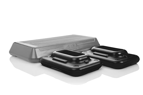 The Step (Made in USA) Original Aerobic Platform – Circuit Size Grey Aerobic Platform and Original Black Risers