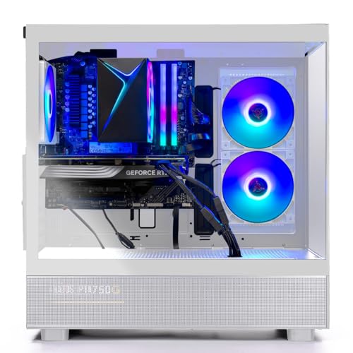 Skytech Gaming Azure 3 Desktop PC, Ryzen 5 7600 3.8 GHz (5.1GHz), NVIDIA RTX 5060, 1TB NVMe SSD, 16GB DDR5 RAM 5200, 650W Gold PSU, Wi-Fi, Win 11