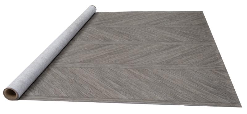 d-c-fix Outdoor Flooring Roll - Brown Chevron Wood - 6' x 12', 72 sq.ft - Waterproof & All-Weather Floor Covering - Ideal Carpet or Tile Replacement for Boat Decking, Balcony, Backyard Patio & Porch