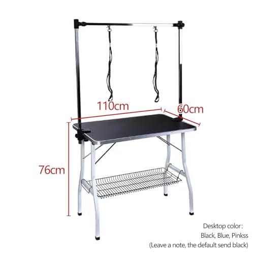 Foldable Pet Grooming Table Dog Washing Station for Home with H-Bar and 2 Lanyards Dog Grooming Kit for Small, Medium and Large Dogs(Pinkss)