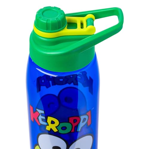 Silver Buffalo Sanrio Hello Kitty and Friends Keroppi Water Bottle with Screw Lid, 28 Ounces, Sanrio Keroppi, 28oz