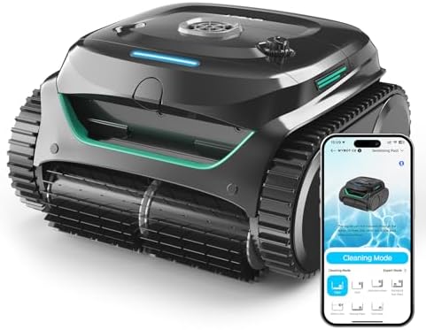 (2025 New) WYBOT C2 Cordless Robotic Pool Cleaner, Pool Vacuum for Inground Pools up to 2512 Sq.ft, Wall-Climbing & Waterline Cleaning wtih Dual Filter, Triple-Motors, Lasts 180 Mins Runtime