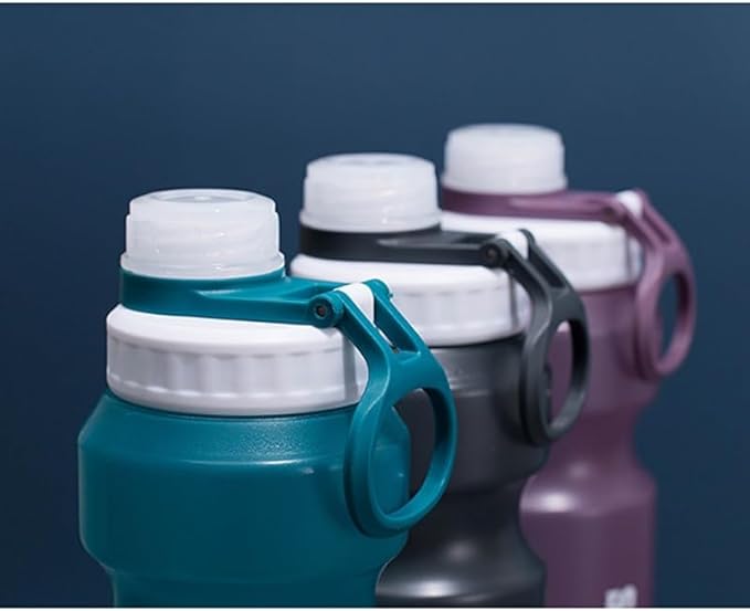 Kids Water Bottle,Sports Water Bottle, Plastic Water Bottle,BPA-Free,Leak-Proof, Reusable Water Bottle for School, Outdoor,Gym, Running, Hiking (Grey (26 OZ))