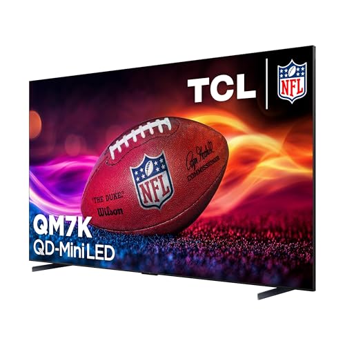 TCL 115-Inch QM7K QLED 4K Smart QD-Mini LED TV with Google TV (115QM7K, 2025 Model) Dolby Vision IQ, Dolby Atmos, HDR, Game Accelerator up to 288Hz, Voice Remote, Compatible with Alexa