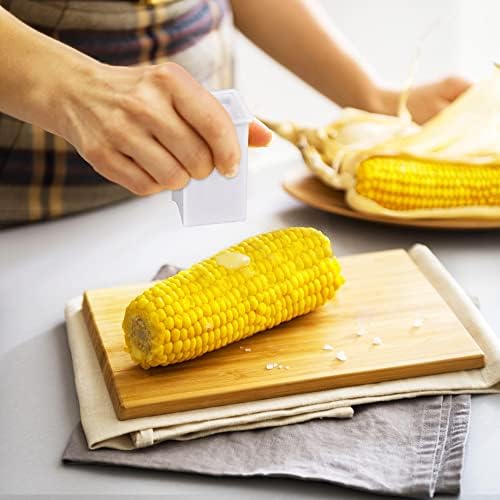 Aodaer Plastic Corn Trays Corn Cob Holders and Dish Set with Corn Butter Spreaders Corn on the Cob Skewers Corn Dish Corn Holders Service Tray BBQ Tools Cob Dinnerware Set