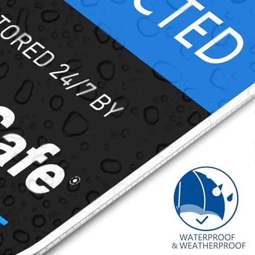 1 Yard Sign with 4 Window Stickers compatible with SimpliSafe Home Security System (STAKE INCLUDED)