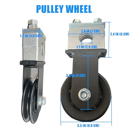 Upgraded Cable Pulley System , LAT Pull Down Machine for Home Gym Equipment, Weight Pulley System for Cable Machine, LAT Pulley System for Strength Training Power Cages, Power Racks (Diameter 28mm)